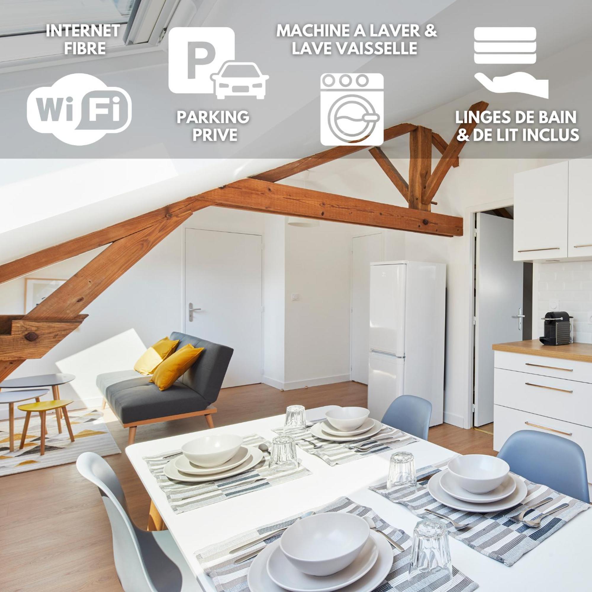 Appartement Minuit A Paris - Wifi Fibre/Linge/Parking à Châteaubriant Extérieur photo